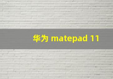 华为 matepad 11